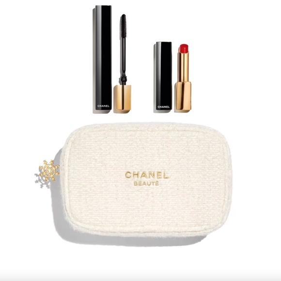 Chanel Other - Chanel Ultimate Allure Christmas Limited Edition Set Mascara Lipstick Pouch NEW